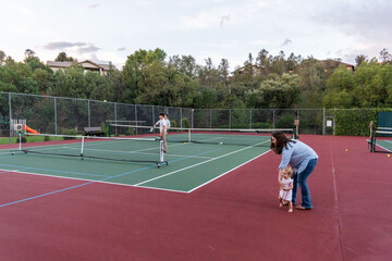 Obraz premium family pickleball