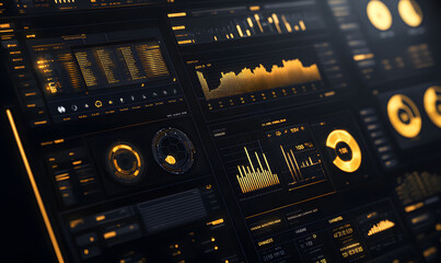 Obraz premium Futuristic Stock Market Chart with Glowing Data or Dynamic Financial Timeline for graphic background