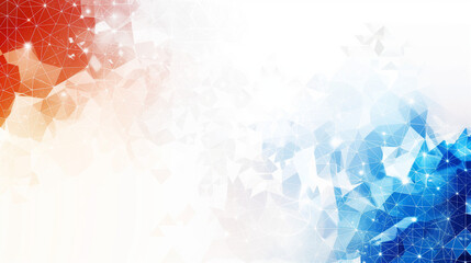Abstract geometric vector art: blue and red polygonal shapes, suitable for corporate and technological visual design, particularly fitting for election news.