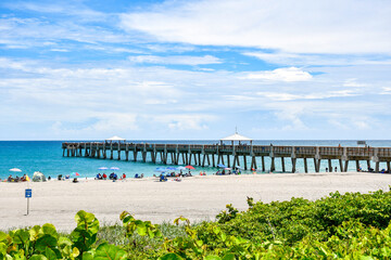 Gorgeous day at Juno Beach pier in Palm Beach County, Florida. 
