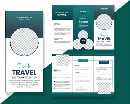 Travel agency tri fold brochure Design 
Tri fold travel brochure tamplate creative and professional travel agency tri fold brochure layout 
