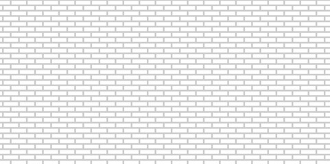 White and black brick wall background, Subway tile seamless pattern. Realistic white masonry for metro, kitchen, bathroom design.