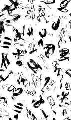 Naklejka premium Chinese-inspired doodle tile seamless patterns in an illustrator graphic style