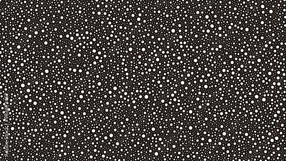 Aufkleber an abstract pattern of dots and tiny squares, arranged in a fractal-like dispersion, using soft mono