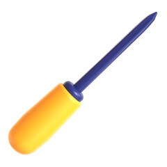 construction screwdriver 3d icon illustration
