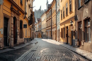 Old street in the old town of Prague