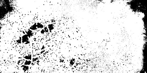 Fototapeta premium Black and white grunge urban texture vector with copy space., Abstract background. Monochrome texture.