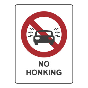 No honking allowed, flat logo
