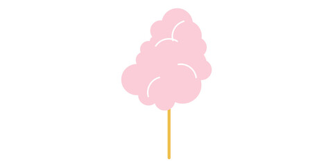 Cotton candy icon. Sweet dessert for web sites, logo. Vector illustration.