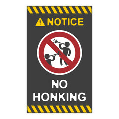 No honking allowed, flat logo