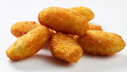 Malaysian Food, Keropok Lekor on white background isolated.
