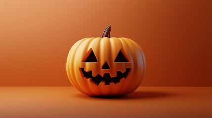Background with Halloween jack-o-lantern, AI-generative