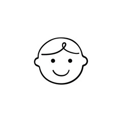 Boy Line Style Icon Design