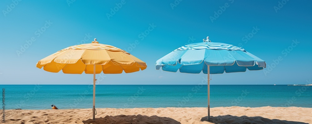 Sticker beach umbrellas