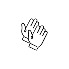 Clapping Hand Line Style Icon Design