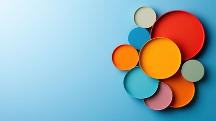 Intersection of Diverse Customer Needs - Minimalist Venn Diagram in Varied Colors for Sales Strategy with Copy Space