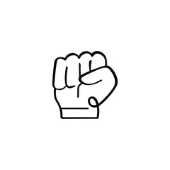 Fist Line Style Icon Design