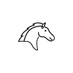Horse Line Style Icon Design
