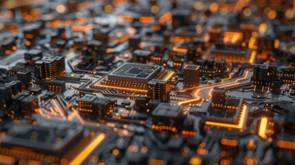 Circuitry City: A Digital Cityscape