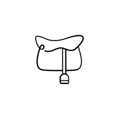 Horse Saddle Line Style Icon Design
