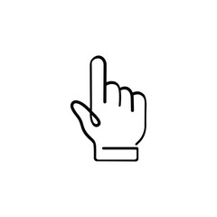 Index Finger Line Style Icon Design