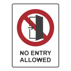 No entry allowed, flat logo
