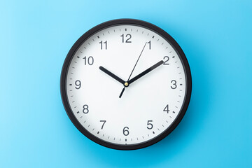 青背景に掛け時計