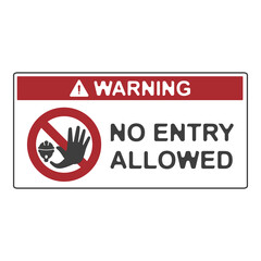 No entry allowed, flat logo