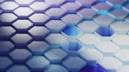 Fototapeta premium Geometric background with hexagon patterns