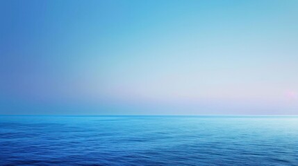 Fototapeta premium Tranquil Seascape: A serene view of the ocean at dusk