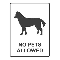 no pets allowed, flat logo