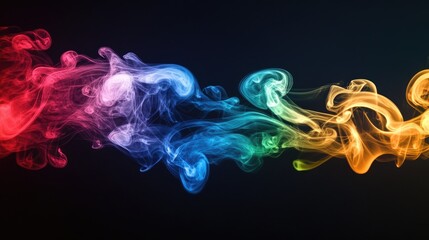 Colorful smoke trails