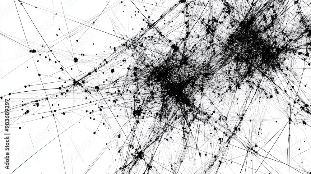 Poster interconnected lines forming a complex network