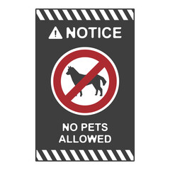 no pets allowed, flat logo