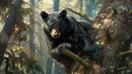 Black Bear in the Forest