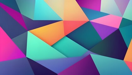 カラフルな幾何学模様の壁紙イラスト