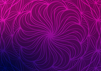 Fototapeta premium Modern design mandala purple line flower background