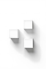 白い四角形が三つならんだ画像