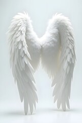 真っ白な羽だけ浮いている抽象的な画像