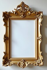 豪華な額縁と白いキャンバス