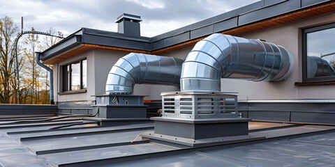 Industrial Air Conditioning Units on Roof