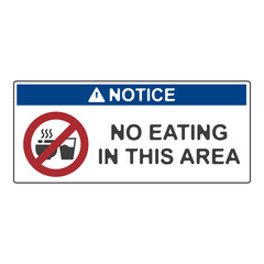 No eating or drinking, no smoking, flat logo