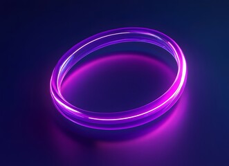 Abstract background with glowing circles ring.