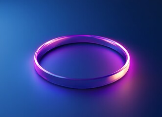Abstract background with glowing circles ring.