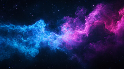 Obraz premium Colorful cosmic cloud formation in space displaying swirling blue and pink hues