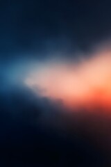 A gradient background with dark blue and orange color