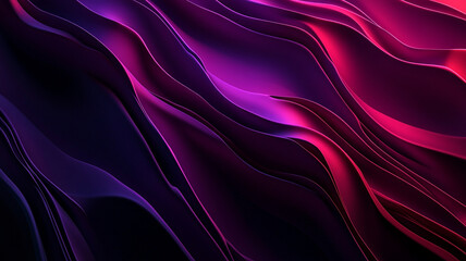 Obraz premium Abstract waves in vibrant purple and pink hues create a mesmerizing visual pattern