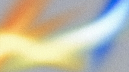 Grainy noisy background, abstract color gradient shape, vibrant glowing orange blue noise texture banner design
