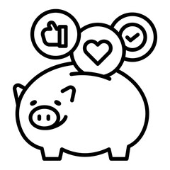 An icon representing storing positive things.