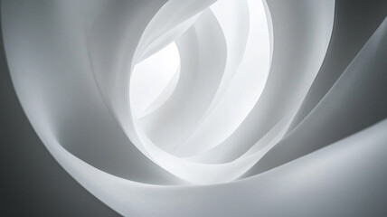 Abstract light curves create an intriguing pattern in a modern architectural interior space